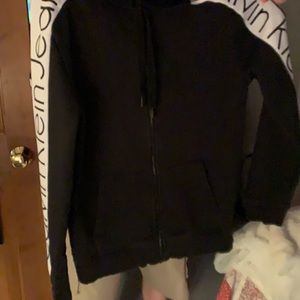 Black and white Calvin Klein zip up
